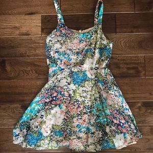 UO Lucca Couture Fit and Flare Floral Dress